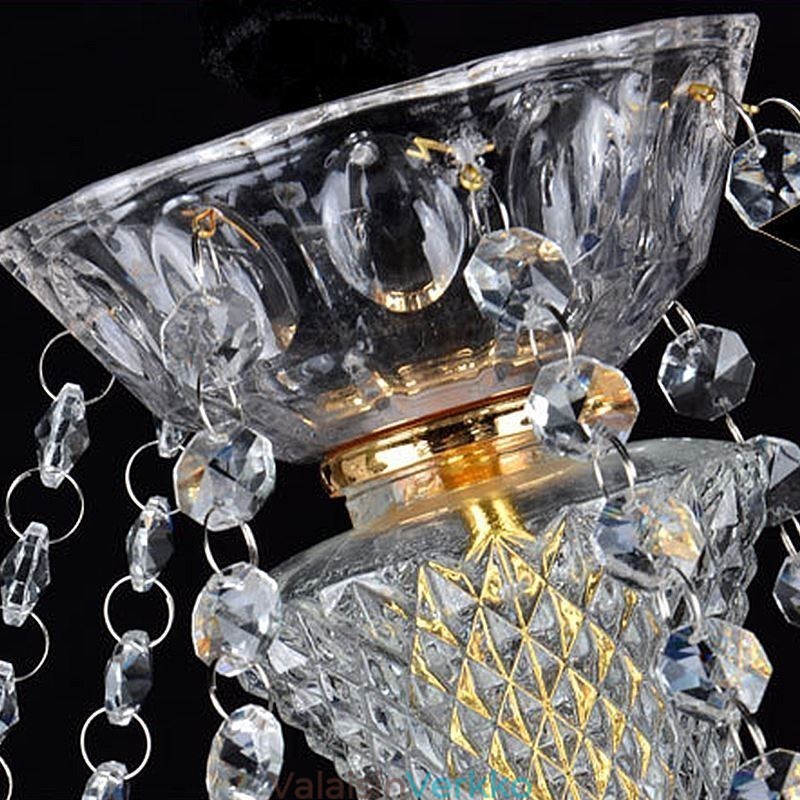 European Crystal Chandelier Luxury Riipus Vaaleansininen Riipus