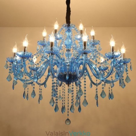 Suuri kristallikruunu eurooppalainen riipus Vaaleansininen Väri Esteettinen