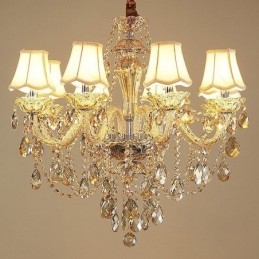 Crystal Kattokruunu Cognac Ceiling Light Luxury European