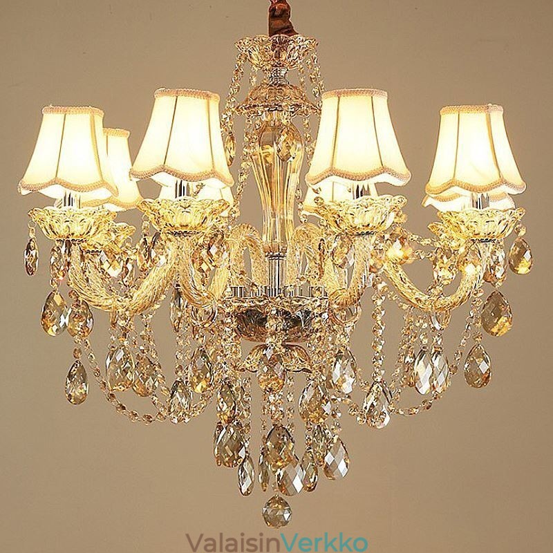 Crystal Kattokruunu Cognac Ceiling Light Luxury European