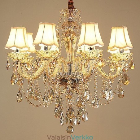 Crystal Kattokruunu Cognac Ceiling Light Luxury European Crystal Kattokruunu Cognac Ceiling Light Luxury European