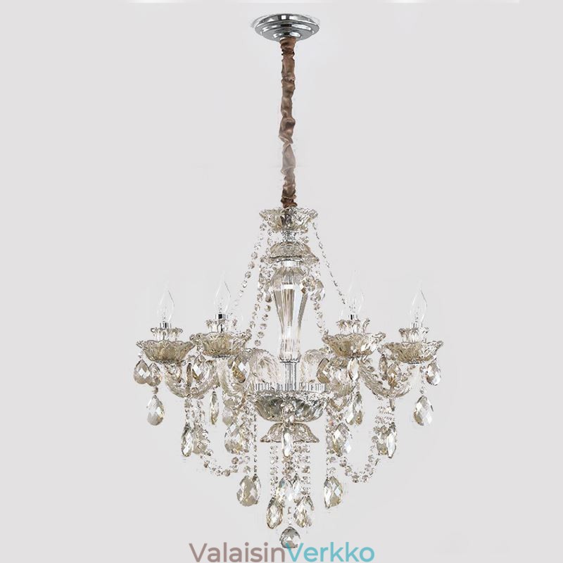 Crystal Kattokruunu Cognac Ceiling Light Luxury European