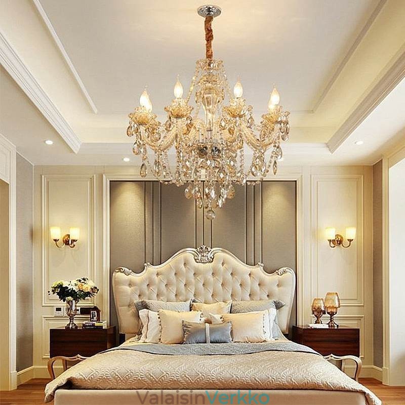 Crystal Kattokruunu Cognac Ceiling Light Luxury European