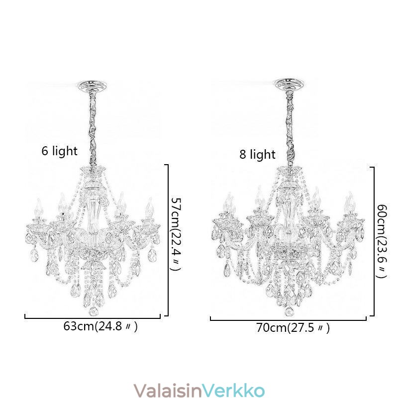 Crystal Kattokruunu Cognac Ceiling Light Luxury European