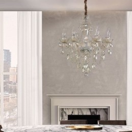 Crystal Kattokruunu Cognac Ceiling Light Luxury European