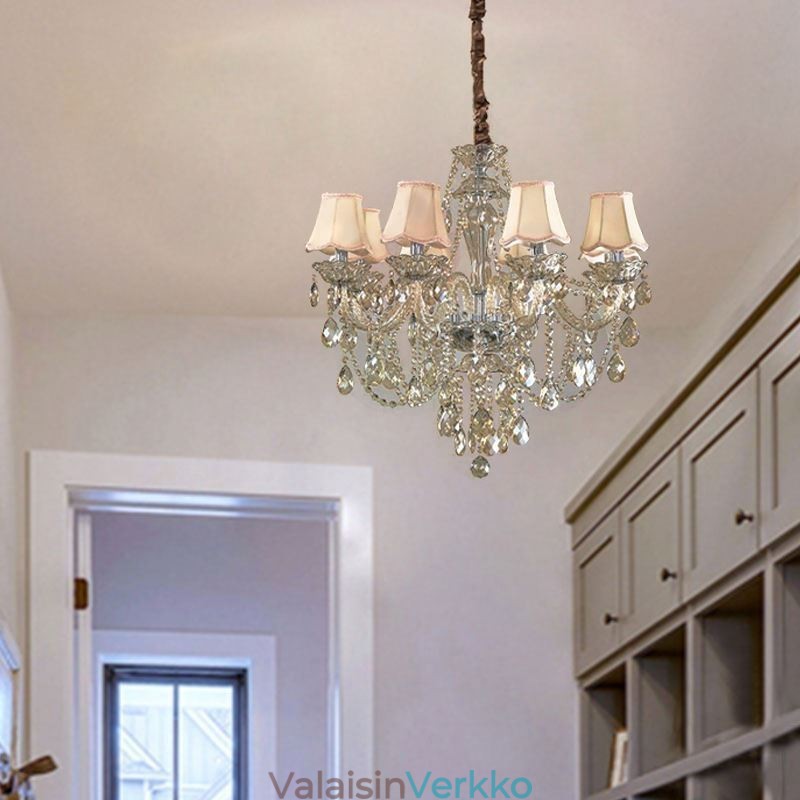 Crystal Kattokruunu Cognac Ceiling Light Luxury European