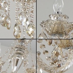 Crystal Kattokruunu Cognac Ceiling Light Luxury European