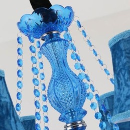 Eurooppalaistyylinen sininen kristallikruunu Ainutlaatuinen riippuvalaisin