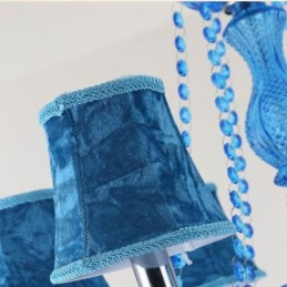 Eurooppalaistyylinen sininen kristallikruunu Ainutlaatuinen riippuvalaisin