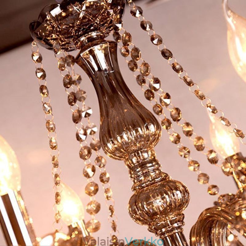 Elegantti kristallikruunu eurooppalaistyylinen lasiriippuvalaisin