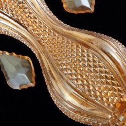 European Crystal Kattokruunu Tyylikäs meripihka valaisin