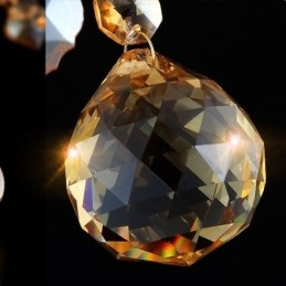 European Crystal Kattokruunu Tyylikäs meripihka valaisin