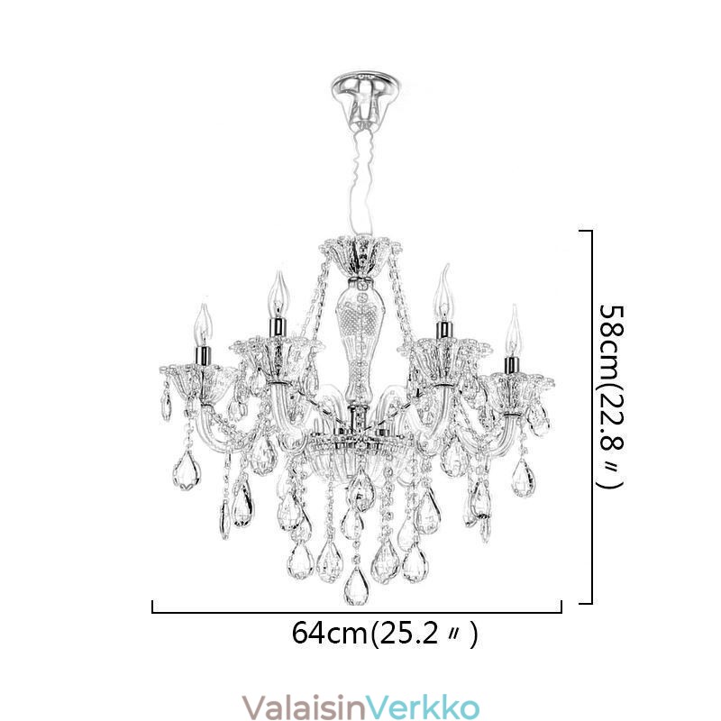 European Crystal Kattokruunu Elegantti riippuvalaisin