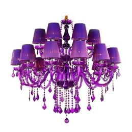 Eurooppalaistyylinen kristallikruunu violetti riippuvalaisin