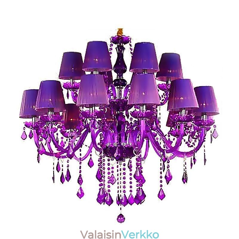 Eurooppalaistyylinen kristallikruunu violetti riippuvalaisin