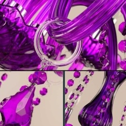 Eurooppalaistyylinen kristallikruunu violetti riippuvalaisin