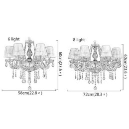 Tyylikäs kristallikruunu eurooppalaistyylinen violetti riippuvalaisin