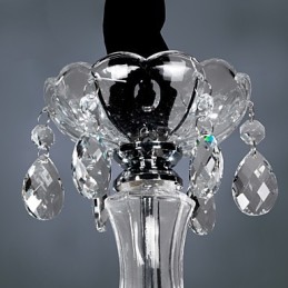 Tyylikäs kristallikruunu 6 valolla