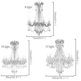 European Crystal Kattokruunu Elegantti riippuvalaisin