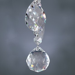 Tyylikäs kristallikruunu 6 valolla