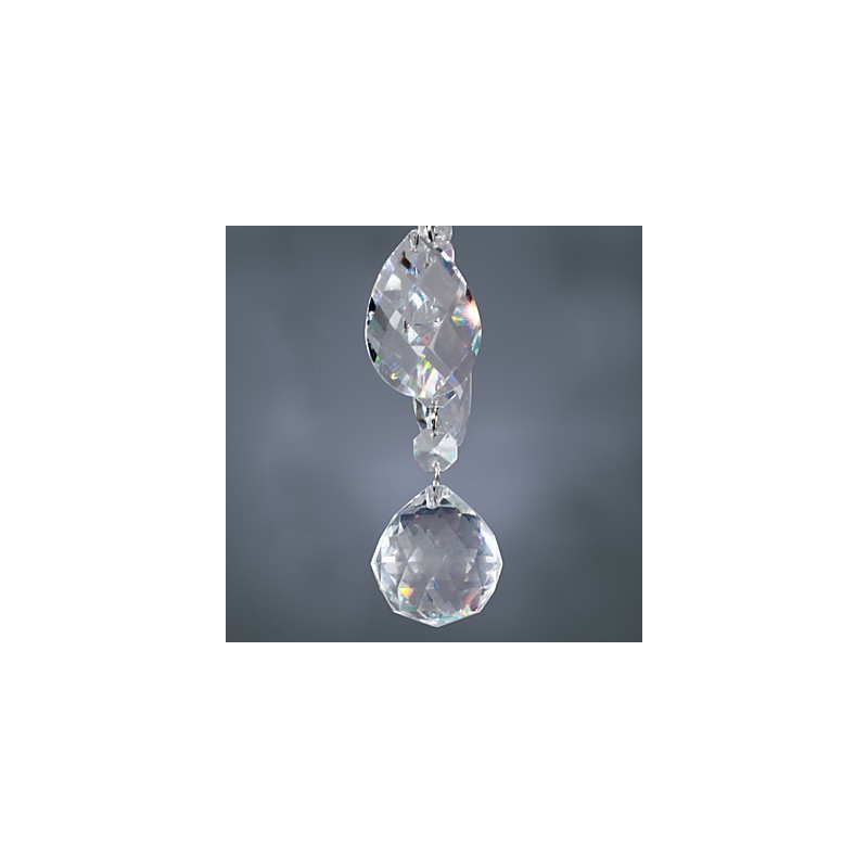 Tyylikäs kristallikruunu 6 valolla