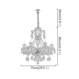 Crystal Ceiling Light Eurooppalainen kattokruunu Ring Bells riippuvalaisin