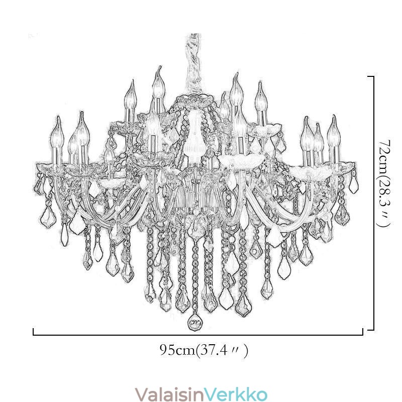 Värikäs eurooppalaistyylinen kattokruunu luksusvalaisin