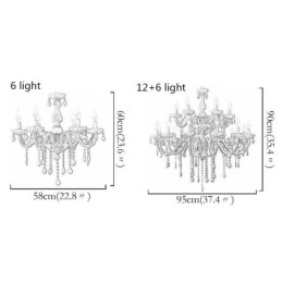 Tyylikäs kristallikruunu eurooppalainen suuri riippuvalaisin
