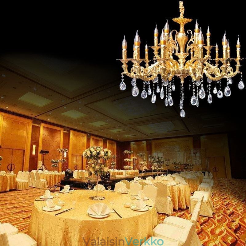 Crystal Chandelier Modern Luxury Kattovalaisimet Kodin valaistus Sisustusvalo