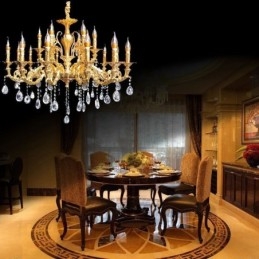 Crystal Chandelier Modern Luxury Kattovalaisimet Kodin valaistus Sisustusvalo