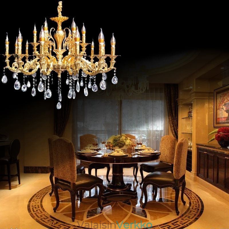 Crystal Chandelier Modern Luxury Kattovalaisimet Kodin valaistus Sisustusvalo