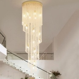 Moderni Crystal Kattokruunu Ylellinen portaikko Crystal kattovalaisin 19 valolla