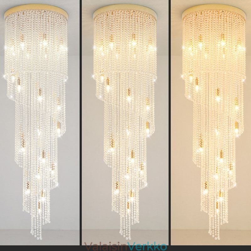 Moderni Crystal Kattokruunu Ylellinen portaikko Crystal kattovalaisin 19 valolla