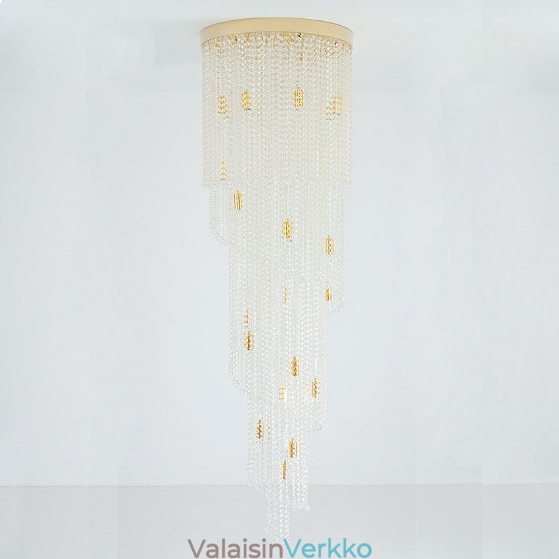 Moderni Crystal Kattokruunu Ylellinen portaikko Crystal kattovalaisin 19 valolla