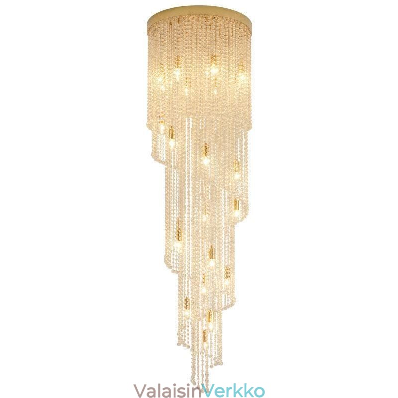 Moderni Crystal Kattokruunu Ylellinen portaikko Crystal kattovalaisin 19 valolla