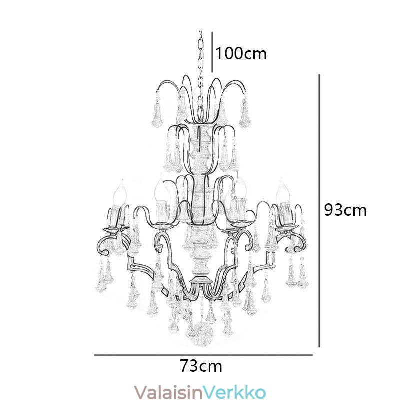Retro-tyylinen puinen riippuvalaisin tyylikäs kattokruunu