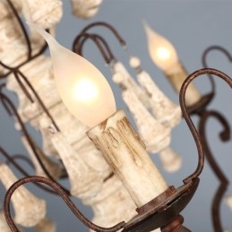 Retro-tyylinen puinen riippuvalaisin tyylikäs kattokruunu