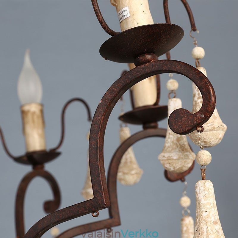 Retro-tyylinen puinen riippuvalaisin tyylikäs kattokruunu