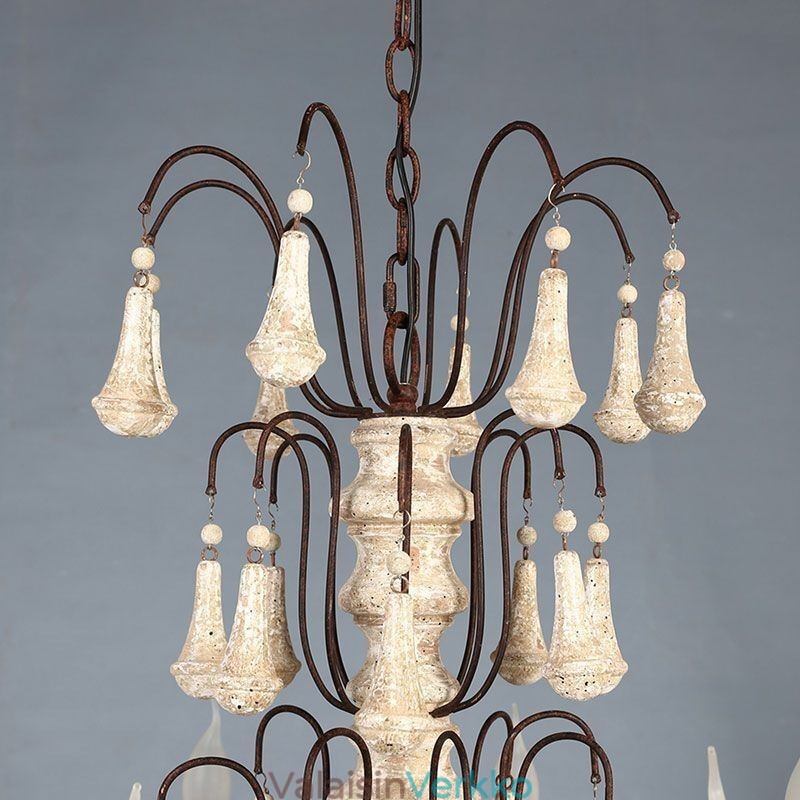 Retro-tyylinen puinen riippuvalaisin tyylikäs kattokruunu