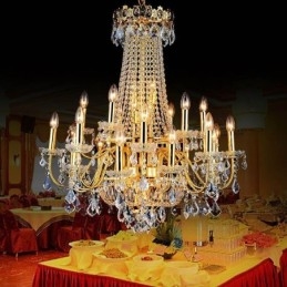 European Luxury Crystal Kattokruunu Duplex Stair riippuvalaisin
