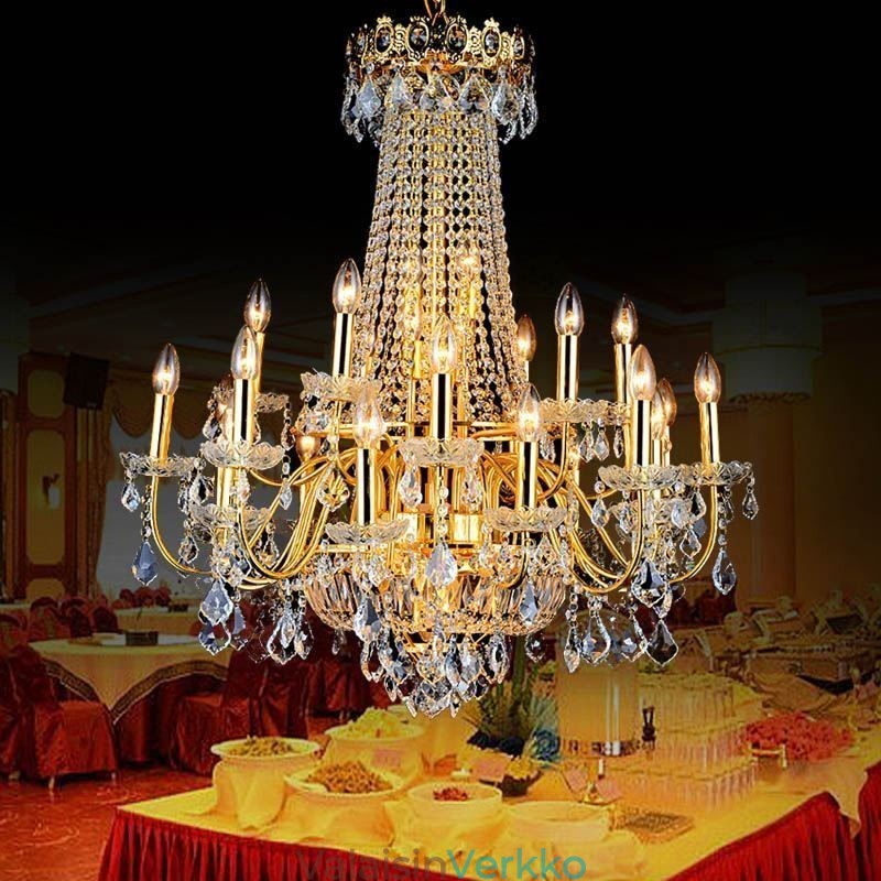 European Luxury Crystal Kattokruunu Duplex Stair riippuvalaisin