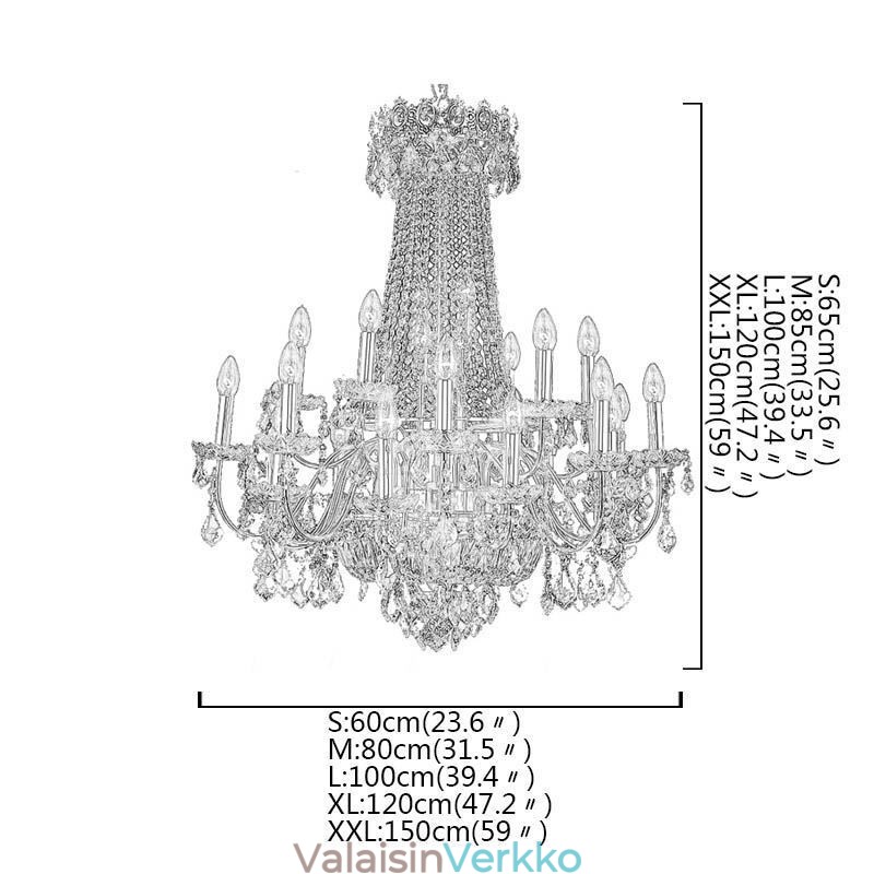 European Luxury Crystal Kattokruunu Duplex Stair riippuvalaisin
