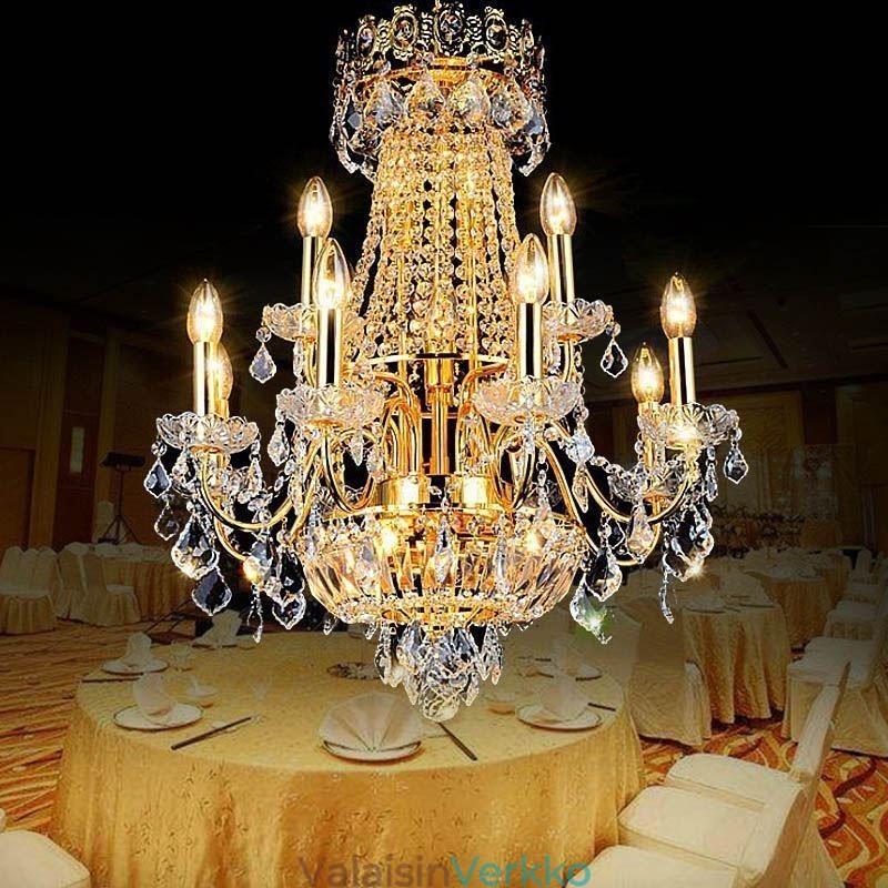European Luxury Crystal Kattokruunu Duplex Stair riippuvalaisin