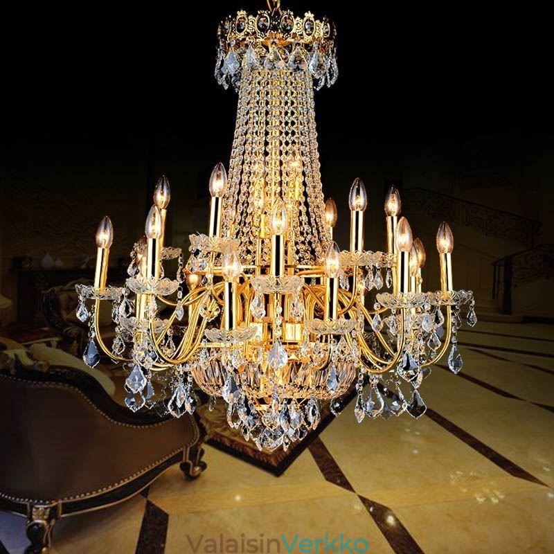 European Luxury Crystal Kattokruunu Duplex Stair riippuvalaisin