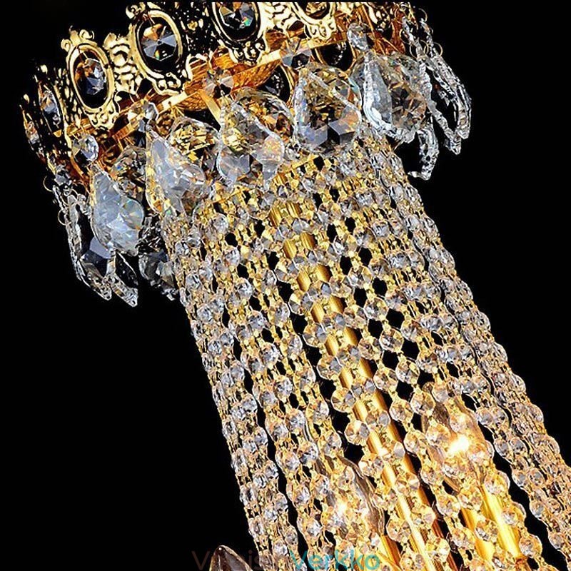 European Luxury Crystal Kattokruunu Duplex Stair riippuvalaisin