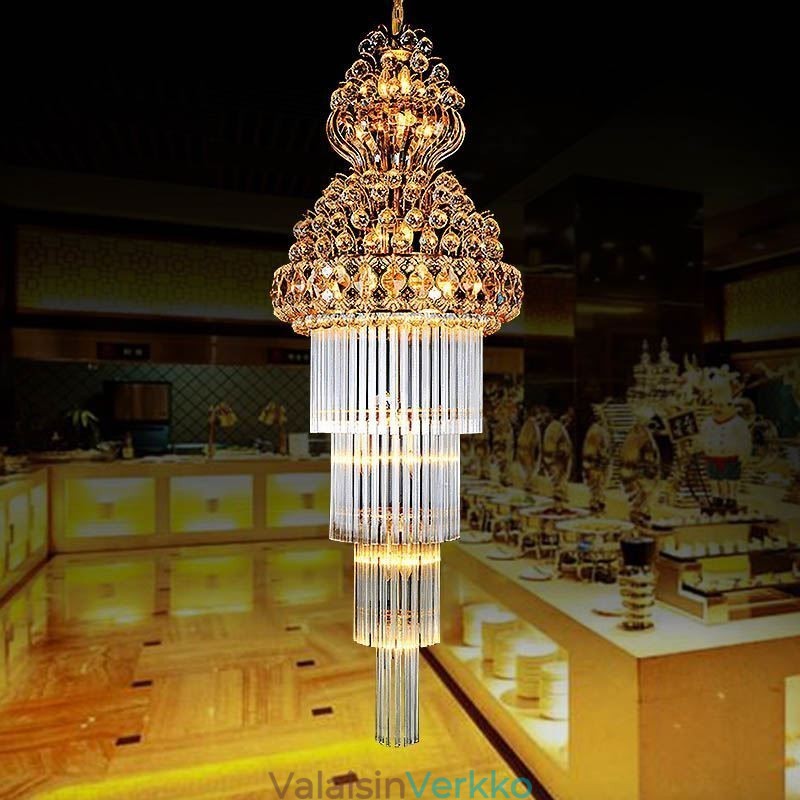 Retro Crystal Empire Kattokruunu Ylellinen pitkä riipus