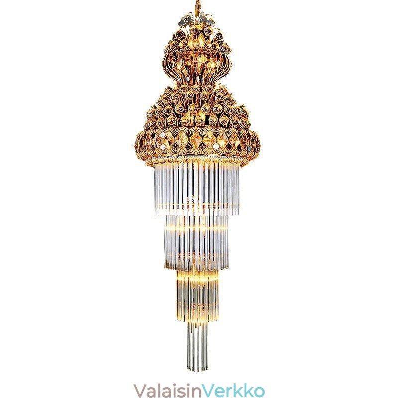 Retro Crystal Empire Kattokruunu Ylellinen pitkä riipus