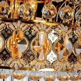 Retro Crystal Empire Kattokruunu Ylellinen pitkä riipus