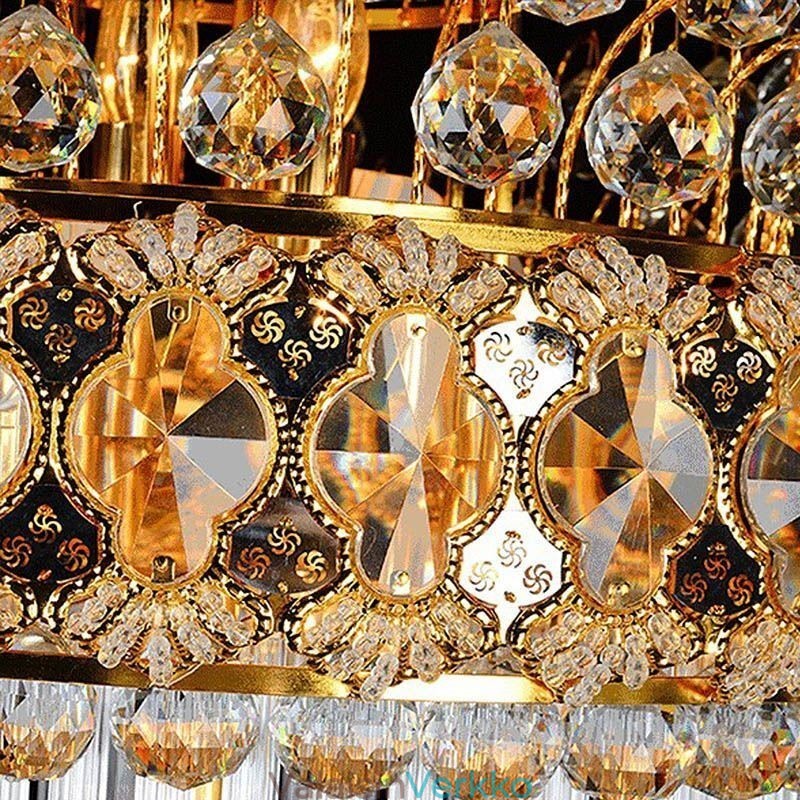 Retro Crystal Empire Kattokruunu Ylellinen pitkä riipus