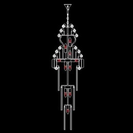 Retro Crystal Empire Kattokruunu Ylellinen pitkä riipus